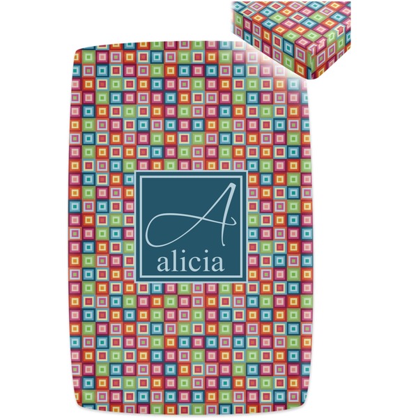 Retro Squares Crib Fitted Sheet - Apvl