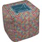 Retro Squares Cube Poof Ottoman (Top)