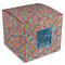 Retro Squares Cube Favor Gift Box - Front/Main