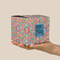 Retro Squares Cube Favor Gift Box - On Hand - Scale View