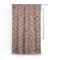 Retro Squares Curtain With Window and Rod
