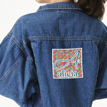 Retro Squares Twill Iron On Patch - Custom Shape - X-Large (Personalized)