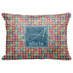 Retro Squares Decorative Baby Pillowcase - 16"x12" (Personalized)