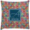 Retro Squares Decorative Pillow Case (Personalized)