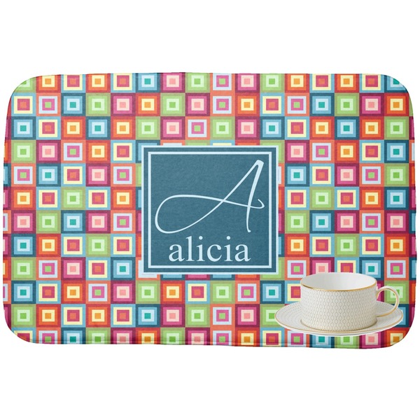 Retro Squares Dish Drying Mat
