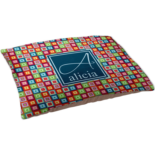 Retro Squares Dog Bed - Large