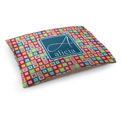 Retro Squares Dog Bed - Medium w/ Name and Initial