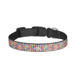 Retro Squares Dog Collar - Large (Personalized)