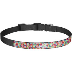 Retro Squares Dog Collar - Large (Personalized)