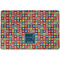 Retro Squares Dog Food Mat w/ Name and Initial