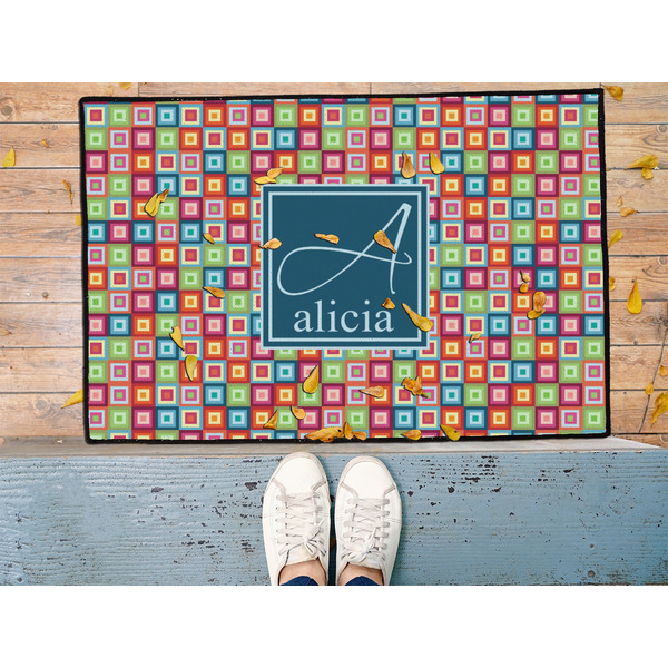Retro Squares Door Mat - LIFESTYLE (Med)