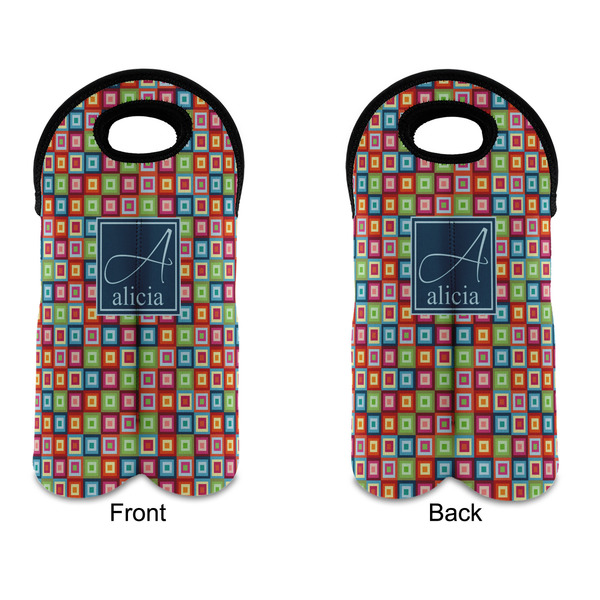 Retro Squares Double Wine Tote - APPROVAL (new)