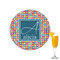 Retro Squares Printed Drink Topper - 2.15" (Personalized)