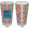 Retro Squares Pint Glass - Full Color - Front & Back Views