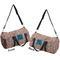 Retro Squares Duffle bag large front and back sides