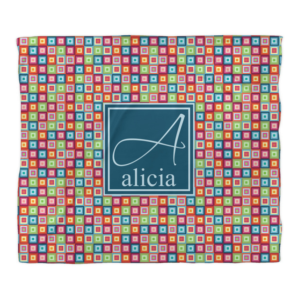 Retro Squares Duvet Cover - King - Front