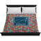 Retro Squares Duvet Cover - King - On Bed - No Prop