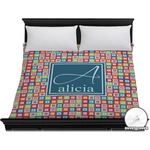 Retro Squares Duvet Cover - King (Personalized)