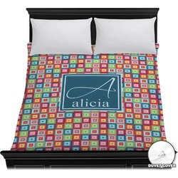Retro Squares Duvet Cover - Full / Queen (Personalized)