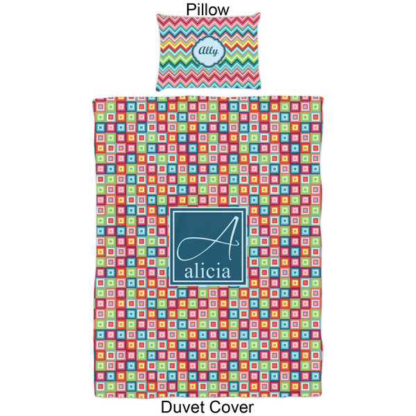 Retro Squares Duvet Cover Set - Twin - Approval