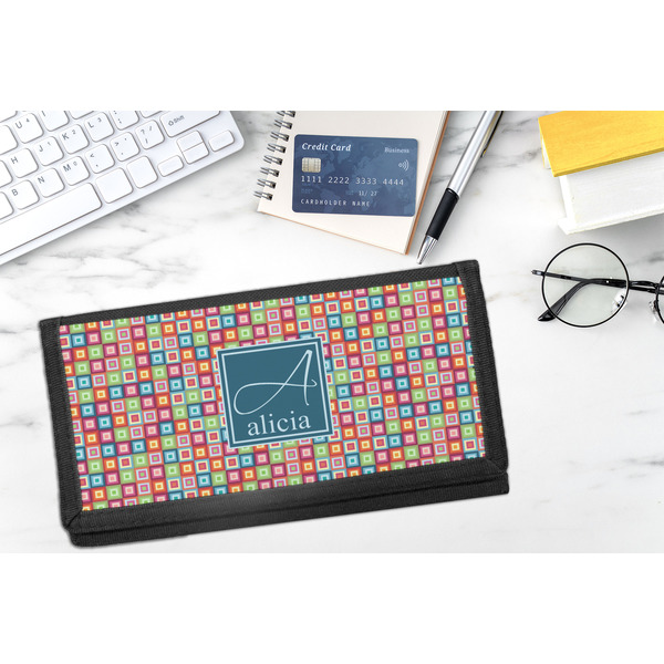 Retro Squares DyeTrans Checkbook Cover - LIFESTYLE