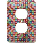 Retro Squares Electric Outlet Plate