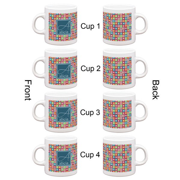 Retro Squares Espresso Cup Set of 4 - Apvl