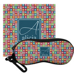 Retro Squares Eyeglass Case & Cloth (Personalized)
