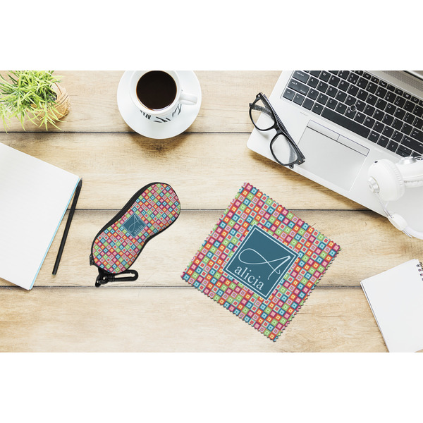 Retro Squares Eyeglass Case and Cloth Set - LIFESTYLE
