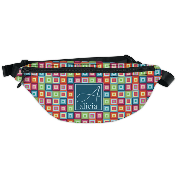 Custom Retro Squares Fanny Pack - Classic Style (Personalized)