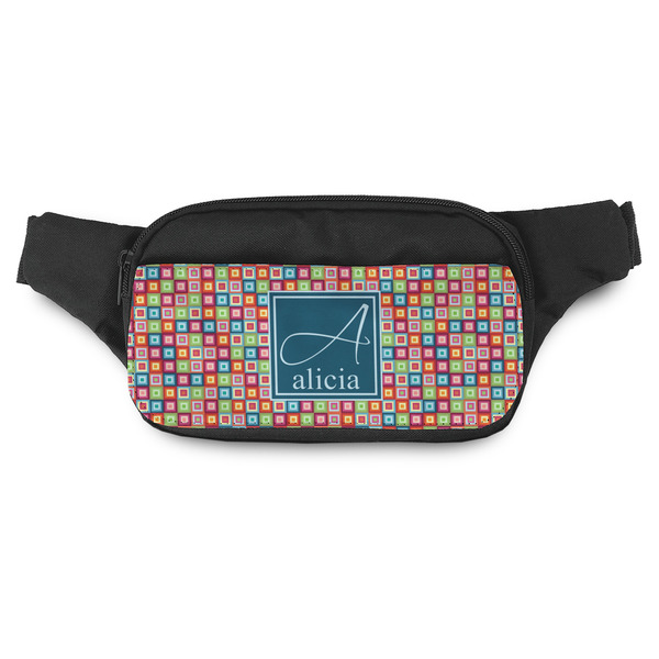 Custom Retro Squares Fanny Pack - Modern Style (Personalized)