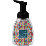 Retro Squares Foam Soap Bottle - Black (Personalized)