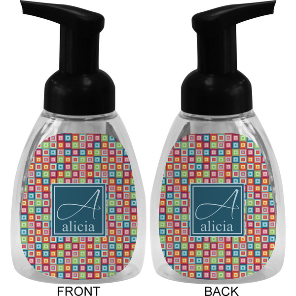 Retro Squares Foam Soap Bottle (Front & Back)