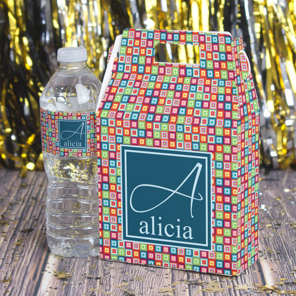 Retro Squares Gable Favor Box - In Context