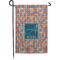 Retro Squares Small Garden Flag - Single Sided w/ Name and Initial