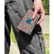 Retro Squares Genuine Leather Womens Wallet - In Context