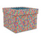 Retro Squares Gift Box with Lid - Canvas Wrapped - Large (Personalized)
