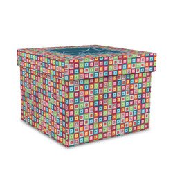Retro Squares Gift Box with Lid - Canvas Wrapped - Medium (Personalized)
