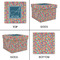Retro Squares Gift Boxes with Lid - Canvas Wrapped - X-Large - Approval
