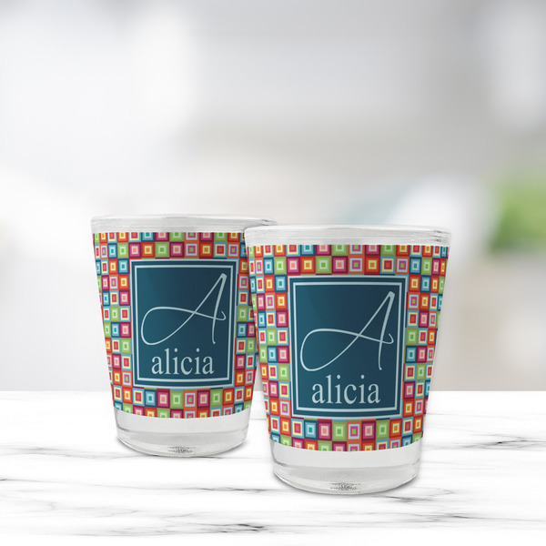 Retro Squares Glass Shot Glass - Standard - LIFESTYLE