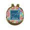 Retro Squares Golf Ball Marker - Hat Clip - Gold