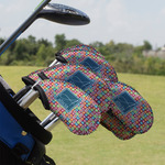 Retro Squares Golf Club Iron Cover - Set of 9 (Personalized)