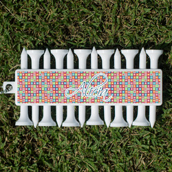 Retro Squares Golf Tees & Ball Markers Set (Personalized)