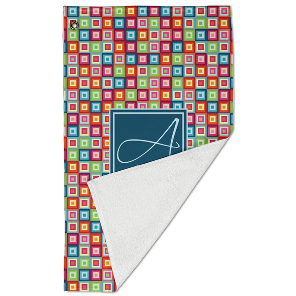 Retro Squares Golf Towel - Folded (Large)