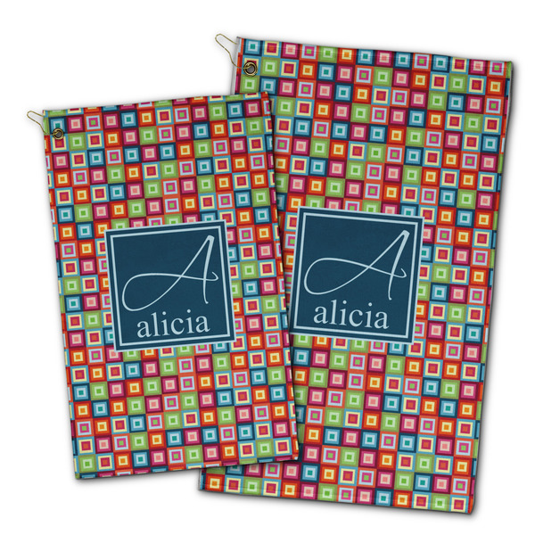 Retro Squares Golf Towel - PARENT (small and large)