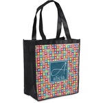 Retro Squares Grocery Bag (Personalized)
