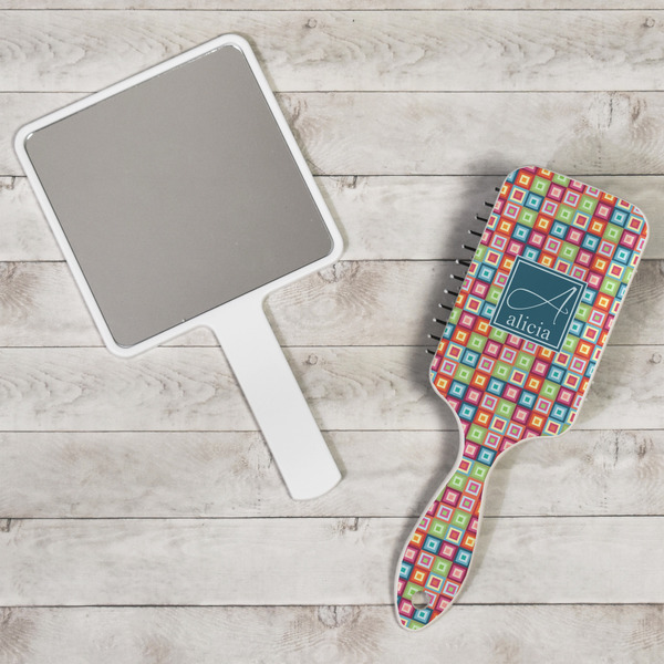 Retro Squares Hair Brush - In Context