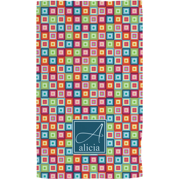 Retro Squares Hand Towel (Personalized)