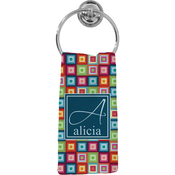 Custom Retro Squares Hand Towel - Full Print (Personalized)