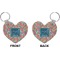 Retro Squares Heart Keychain (Front + Back)